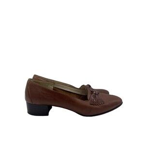 Salvatore Ferragamo Boutique Women’s Size 8 B Brown Leather Loafers Flats Bow